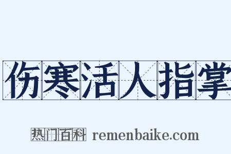 伤寒活人指掌是什么意思的图片